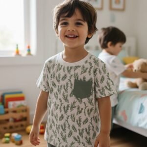 eco minis organic cotton tee forest spring